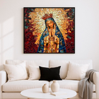 Quadro Decorativo 60x60cm - O Esplendor Dourado Da Virgem Mar