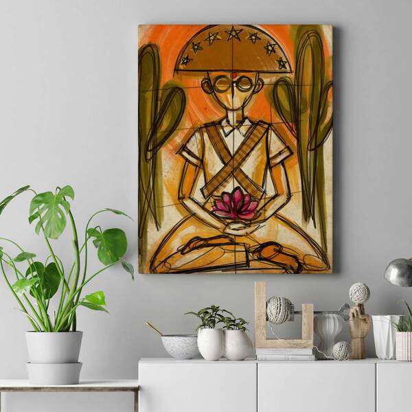 Quadro Decorativo 60x90 Cangaceiro Alumiado Em Tecido Canvas