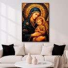 Quadro Decorativo  100x150 Cm - Virgem Maria  - Com Moldura -