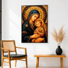 Quadro Decorativo  100x150 Cm - Virgem Maria  - Com Moldura -
