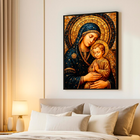Quadro Decorativo  100x150 Cm - Virgem Maria  - Com Moldura -