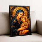 Quadro Decorativo  100x150 Cm - Virgem Maria  - Com Moldura -