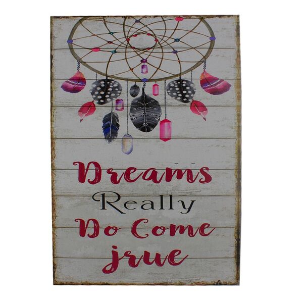 Quadro Decorativo  Dreams Really Do Come True (mdf) 25,cm X 3