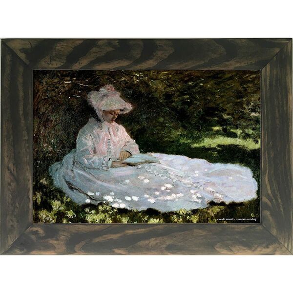 Quadro Decorativo A4 A Woman Reading - Claude Monet Cosi Dimo