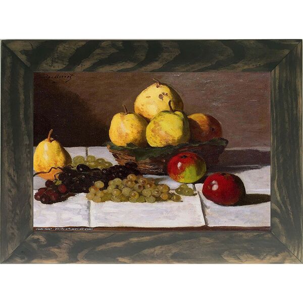 Quadro Decorativo A4 Still Life With Pears And Grapes - Claud