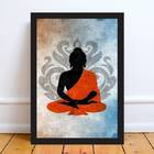 Quadro Decorativo A Arte Da Meditação 45x34cm - Com Vidro Mol