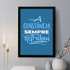 Quadro Decorativo A Constância Sempre Retribui 45x34cm Moldur