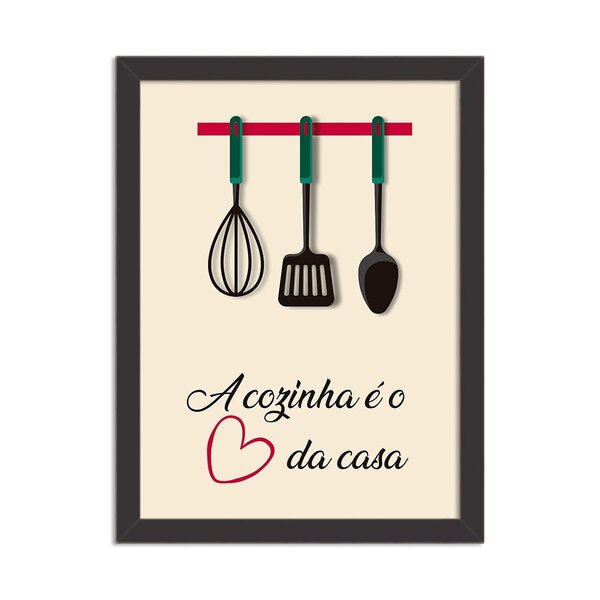 Quadro Decorativo A Cozinha É O Coração Da Casa