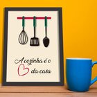 Quadro Decorativo A Cozinha É O Coração Da Casa