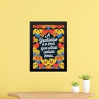 Quadro Decorativo A Gratidão É Um Imã 24x18cm Moldura Branca