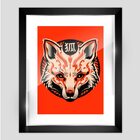 Quadro Decorativo A Raposa, Moldura Com Vidro Fine Art