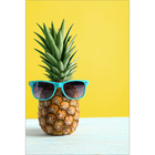Quadro Decorativo Abacaxi Com Oculos 20x28