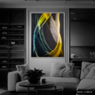 Quadro Decorativo Abstract Colour Sissal Relevo Prata - 30x40