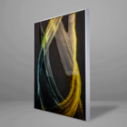 Quadro Decorativo Abstract Colour Sissal Relevo Prata - 30x40