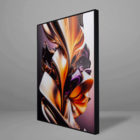 Quadro Decorativo Abstract Luxe Relevo Preto - 30x40