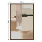 Quadro Decorativo Abstrato 1 Colorido com Vidro 90x60x2,8cm Tropical