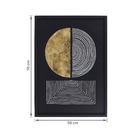 Quadro Decorativo Abstrato 1 Preto com Vidro 50x70cm Arte Própria