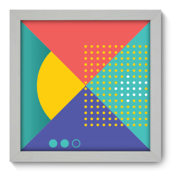 Quadro Decorativo - Abstrato - 22cm X 22cm - 060qnaab