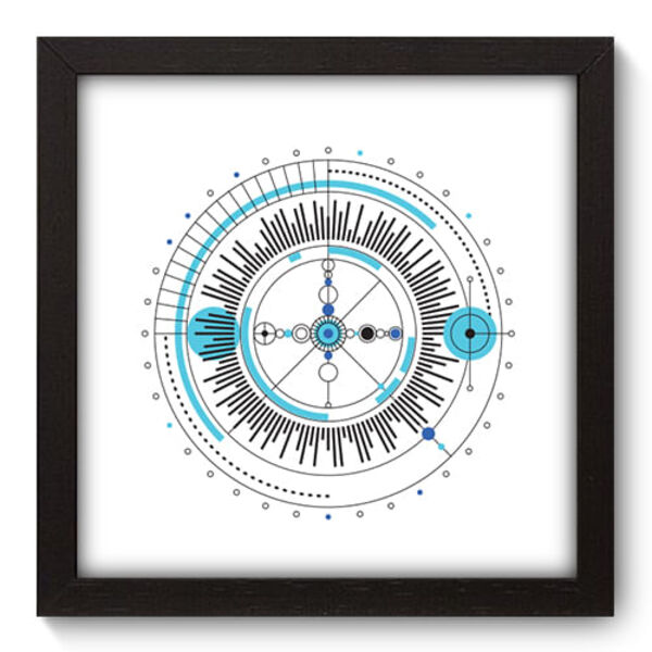 Quadro Decorativo - Abstrato - 22cm X 22cm - 252qdap