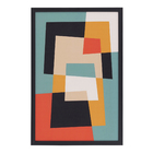 Quadro Decorativo Abstrato 2 Colorido com Vidro 40x60cm Arte Própria