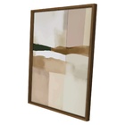 Quadro Decorativo Abstrato 2 Colorido com Vidro 90x60x2,8cm Tropical