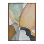 Quadro Decorativo Abstrato 2 Terracota com Vidro 50x70cm Arte Própria