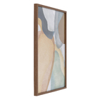 Quadro Decorativo Abstrato 2 Terracota com Vidro 50x70cm Arte Própria