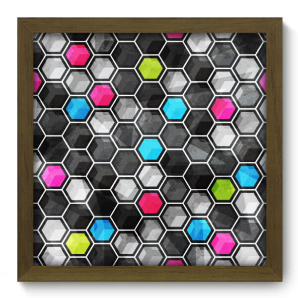 Quadro Decorativo - Abstrato - 33cm X 33cm - 051qdam