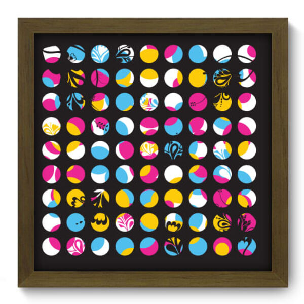 Quadro Decorativo - Abstrato - 33cm X 33cm - 142qdam