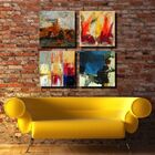 Quadro Decorativo Abstrato 4 Peças