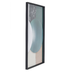 Quadro Abstrato 4 Preto com Vidro 60x100cm Tropical