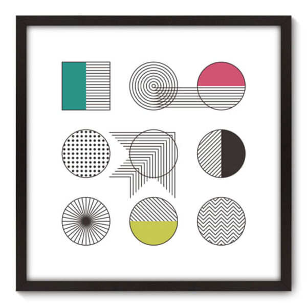 Quadro Decorativo - Abstrato - 70cm X 70cm - 126qnadp