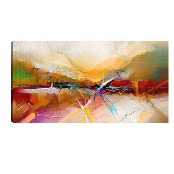 Quadro Decorativo Abstrato  Moderno Colorido 55x100cm