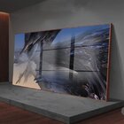 Quadro Decorativo Abstrato Abismo Com Moldura Marrom E Vidro