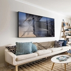 Quadro Decorativo Abstrato Abismo Com Moldura Preta E Vidro -