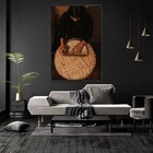 Quadro Decorativo Abstrato Alme Tela Vertical Com Moldura E S