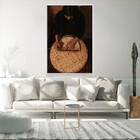 Quadro Decorativo Abstrato Alme Tela Vertical Com Moldura E S