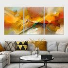 Quadro Decorativo Abstrato Amarelo Moderno