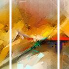 Quadro Decorativo Abstrato Amarelo Moderno