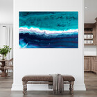 Quadro Decorativo Abstrato Aqua Marine - 120x80 Cm