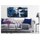 Quadro Decorativo Abstrato Azul Marinho 55x100cm