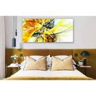 Quadro Decorativo Abstrato Black And Yellow - 120x80cm