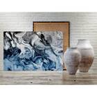 Quadro Decorativo Abstrato Blue And Silver - 180x135cm