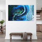 Quadro Decorativo Abstrato Blue Cre - 100x70 Cm