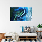 Quadro Decorativo Abstrato Blue Cre - 120x80 Cm