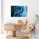 Quadro Decorativo Abstrato Blue Cre - 180x100 Cm