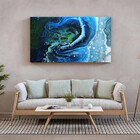 Quadro Decorativo Abstrato Blue Cre - 180x100 Cm