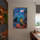 Quadro Decorativo Abstrato Breathtaking Com Moldura E Vidro D
