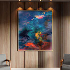 Quadro Decorativo Abstrato Breathtaking Com Moldura E Vidro D