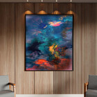 Quadro Decorativo Abstrato Breathtaking Com Moldura E Vidro P